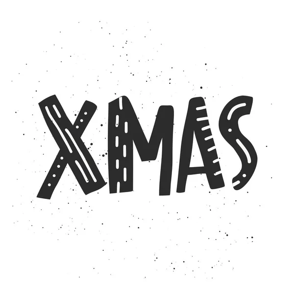 Xmas letras desenhadas à mão — Vetor de Stock