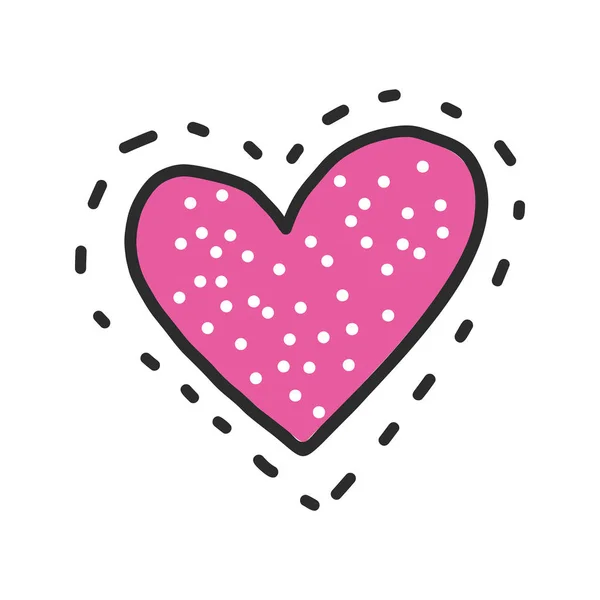 Icono del parche del corazón — Vector de stock