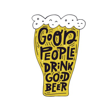 Elle çizilmiş bira illüstrasyon