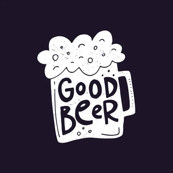 Hand getrokken bier illustratie — Stockvector