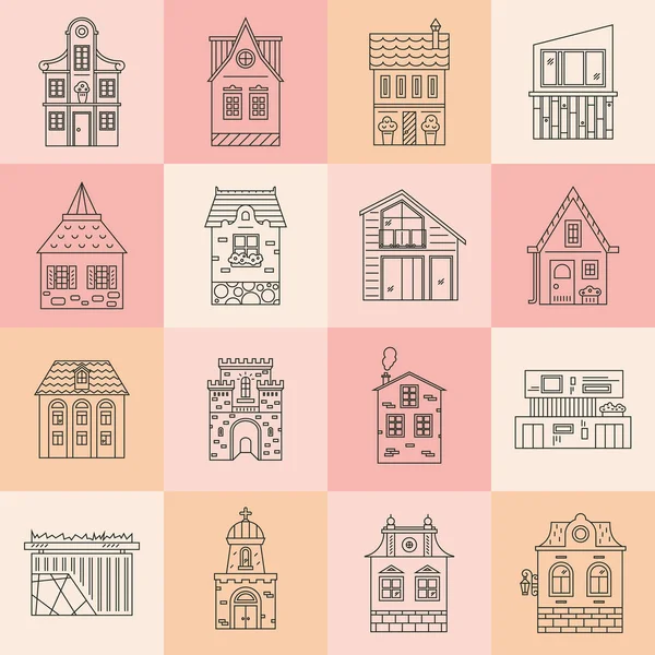 City architecture set — Stock Vector