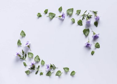 Çiçek sınır Üstten Görünüm