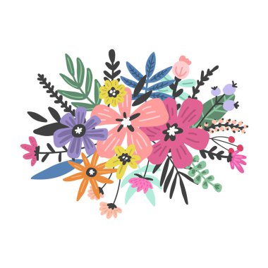 Renkli çiçek tasarım 