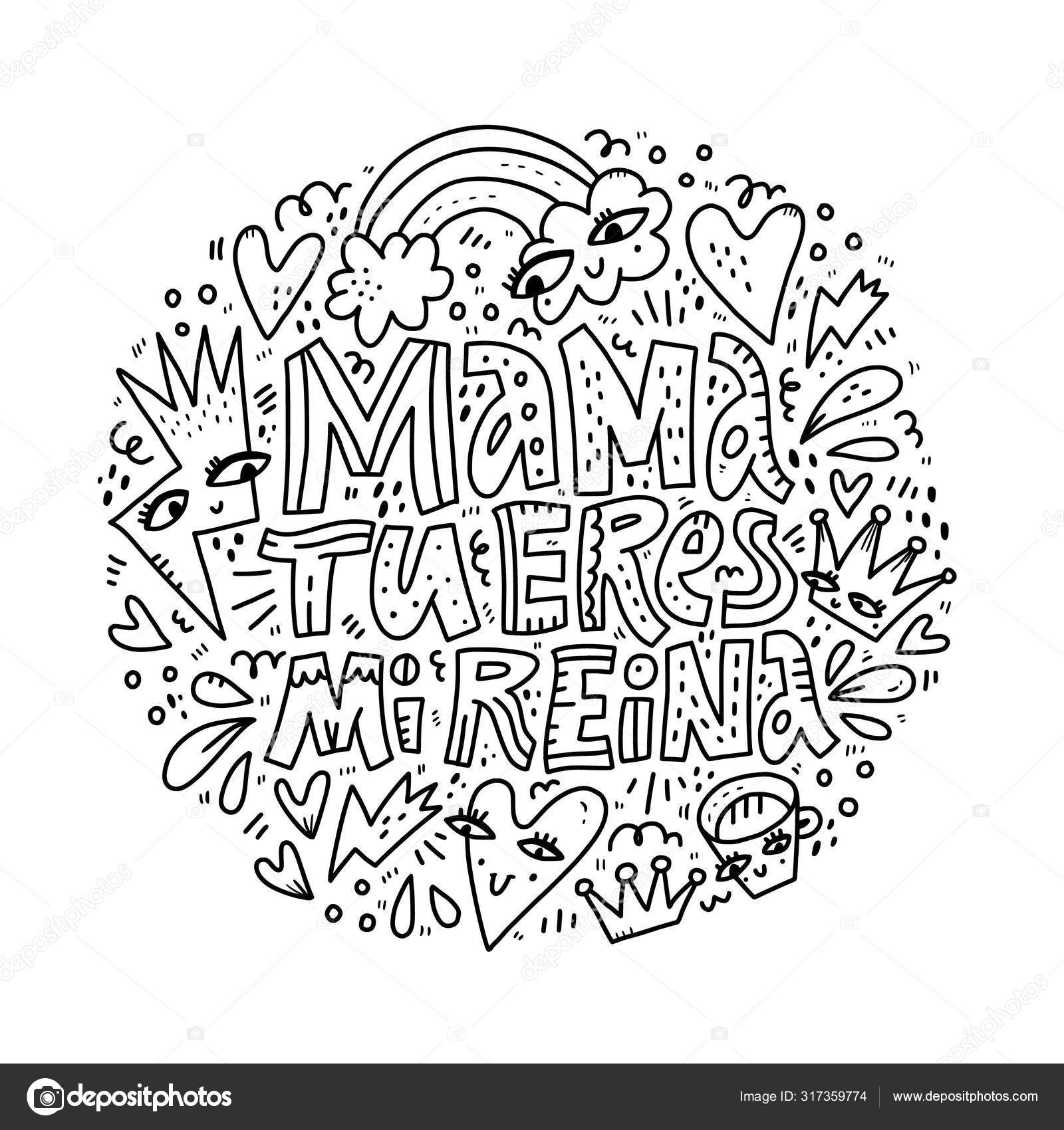 妈妈，你是我的皇后图库矢量图©Favetelinguis199 317359774, image size:1600x1700