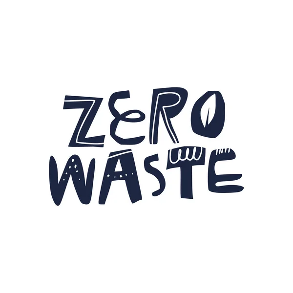 Zero resíduos mão desenhada criativo — Vetor de Stock