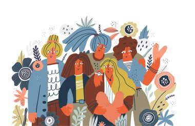 Gençlik kültürü düz elle çizilmiş