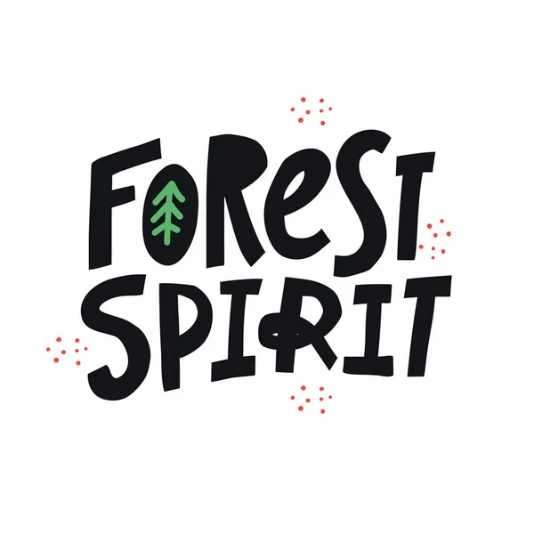 Forest spirit hand drawn color — Stockvektor