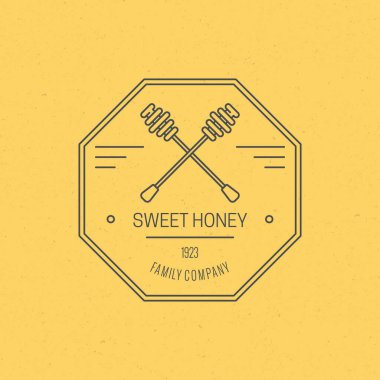 Sweet honey store linear logotype