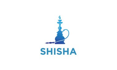 Siluet Simgesi Vektörü İzole Edildi - Nargile, Hubbly Bubbly, Shisha