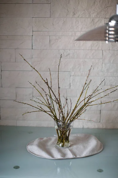 Branches in a vase on the table