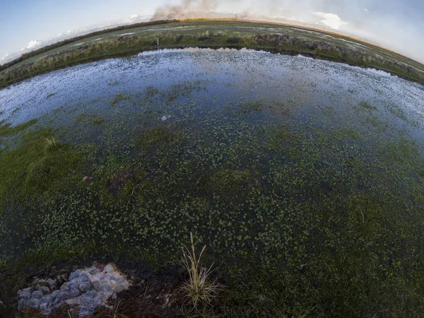 Orillas del lago Junín-ról. — Stock Fotó