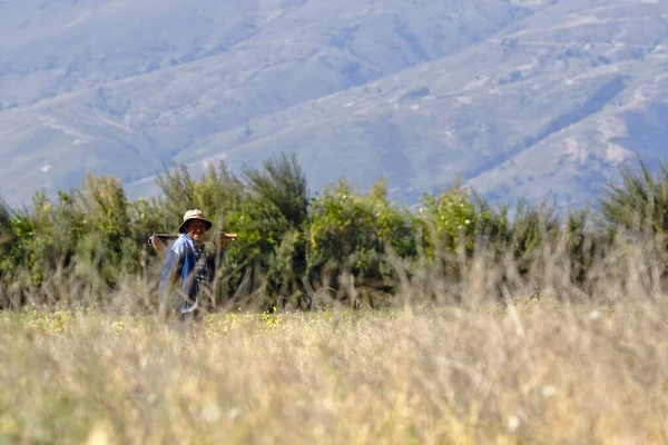Agricultor en Chupaca — Foto de Stock