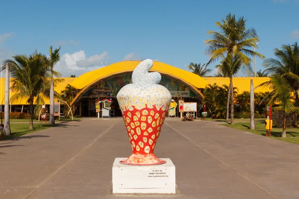 Stad symbool cashew op strand Atalaia, Aracaju, Sergipe staat, Bra — Stockfoto