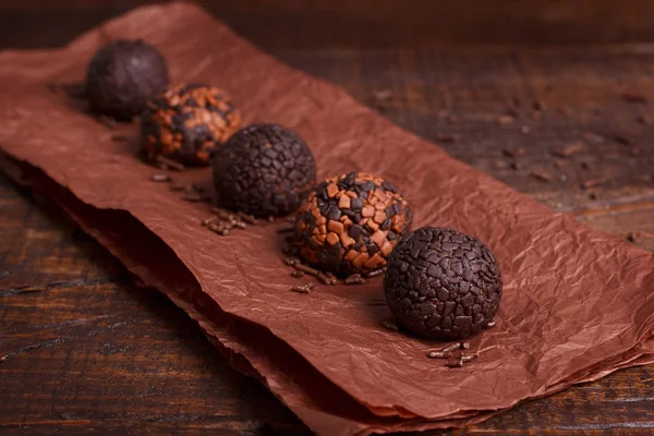 Bonbon de truffe au chocolat brésilien brigadeiro — Photo