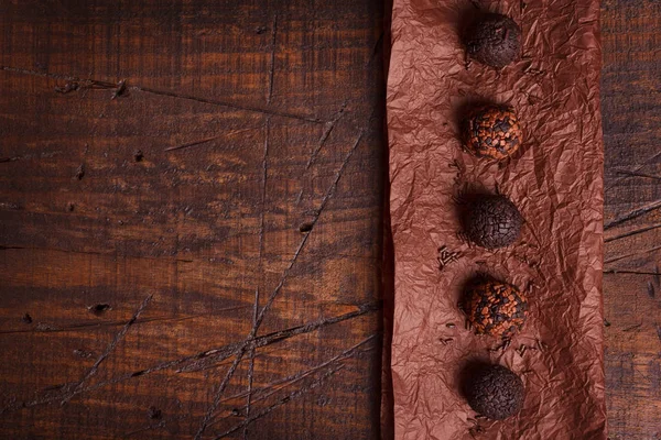 Trufa de chocolate brasileira bonbon brigadeiro — Fotografia de Stock