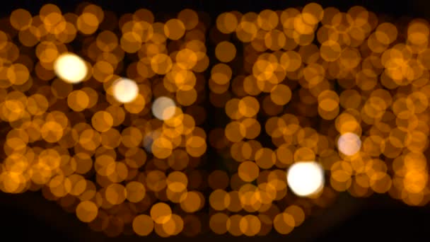 Abstrakte Verschwommene Weihnachtsbeleuchtung Bokeh Hintergrund Blinkende Weihnachtsbaumlichter Funkeln Winterferienkonzept — Stockvideo