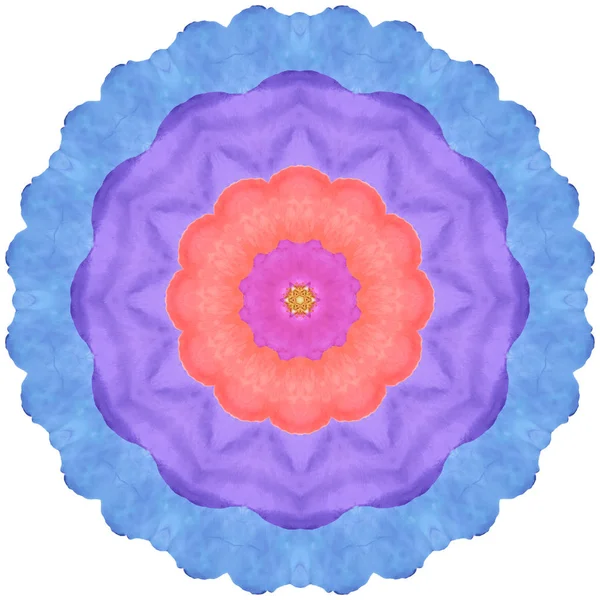 Ornamental pattern mandala with floral elements