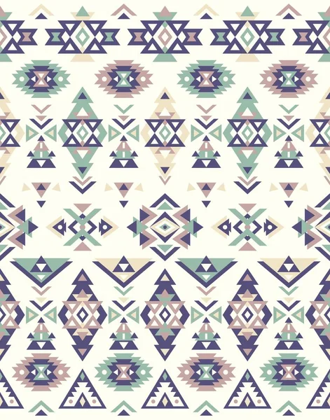 Textures Sans Couture Motif Ethnique Couleurs Vert Bleu Modèle Géométrique — Image vectorielle