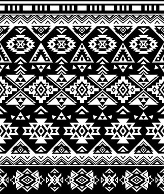 Kusursuz Etnik desen tasarımı. Navajo geometrik baskısı. Rustik dekoratif süs. Soyut geometrik desen. Amerikan Yerlisi modeli. Giysi ve tekstil tasarımı için süs