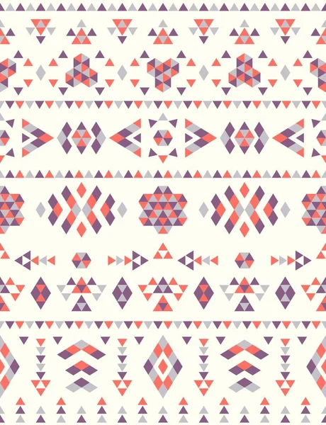 Zökkenőmentes Etnikai Minta Textúrák Narancs Lila Színek Navajo Geometrikus Lenyomat — Stock Vector