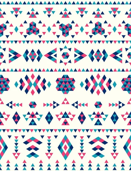 Zökkenőmentes Etnikai Minta Textúrák Absztrakt Navajo Geometrikus Nyomtatás Rusztikus Dekoratív — Stock Vector