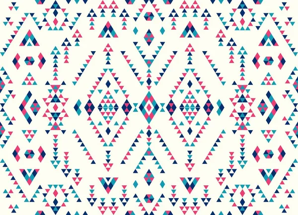 Naadloze Etnische Patroon Texturen Abstract Navajo Geometrisch Print Rustiek Decoratief — Stockvector