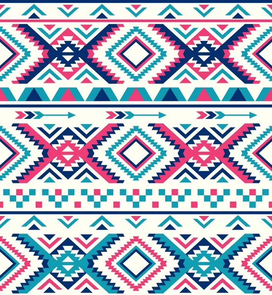Naadloze Etnische Patroon Texturen Abstract Navajo Geometrisch Print Rustiek Decoratief — Stockvector