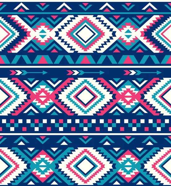 Naadloze Etnische Patroon Texturen Abstract Navajo Geometrisch Print Rustiek Decoratief — Stockvector