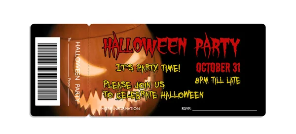 Halloween Party ticket invitation