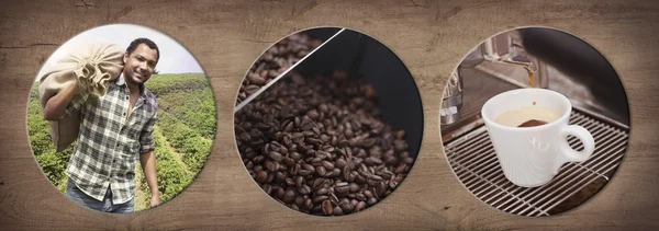 Brasiliansk kaffe Process — Stockfoto