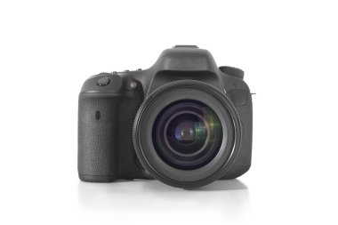 DSLR profesyonel fotoğraf makinesi pleksiglas bir 35 mm lens ile