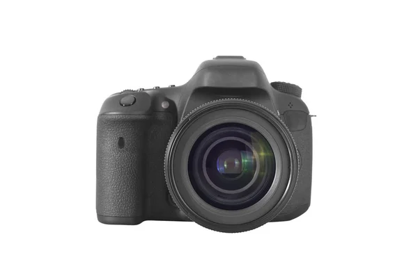 Isolated DSLR professional photo camera with a 35 mm lens — Stock Photo, Image