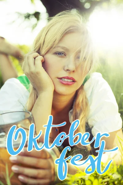Oktoberfest Banner with copy space — Stock Photo, Image