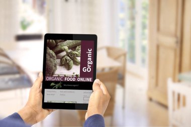 Duyarlı cihaz organik tarım web sitesi görüntüleniyor