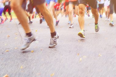 Çalışan maraton - bacak yakın 