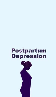 Doğum sonrası depresyon afiş