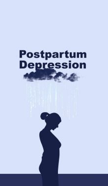 Doğum sonrası depresyon afiş