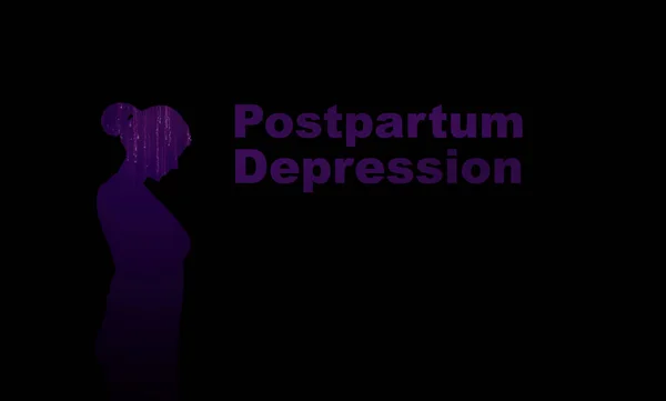 Banner Depresi Postpartum — Stok Foto