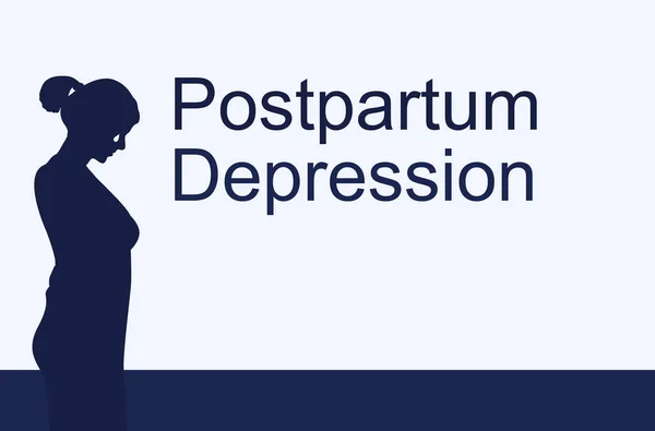 Postpartum Depression Banner — Fotografie, imagine de stoc