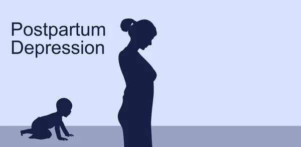 Förlossningsdepression Banner — Stockfoto