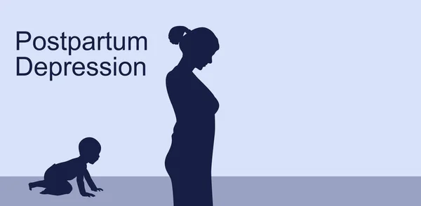 Postpartum Depression Banner — Fotografie, imagine de stoc