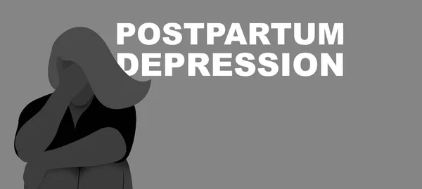 Postpartum Depression Banner Imagine de stoc