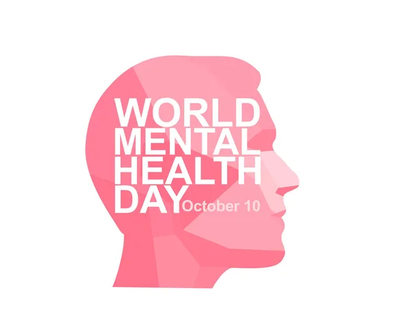 Dia Mundial da Saúde Mental ilustração banner — Fotografia de Stock