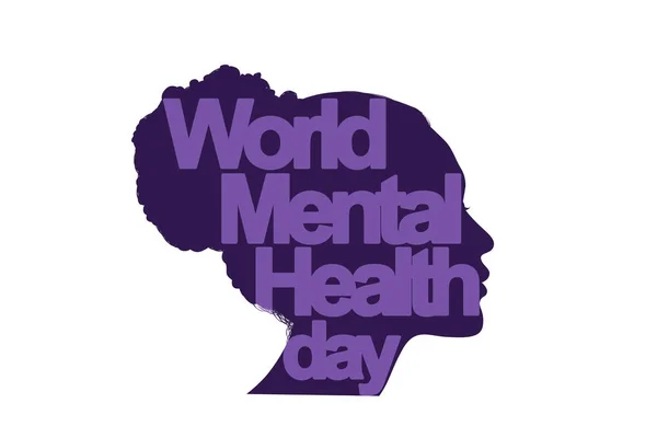 Ilustración del banner del Día Mundial de la Salud Mental — Foto de Stock