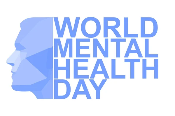 Ilustración del banner del Día Mundial de la Salud Mental —  Fotos de Stock