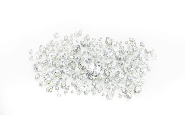 Yığın üzerinde beyaz izole elmas 