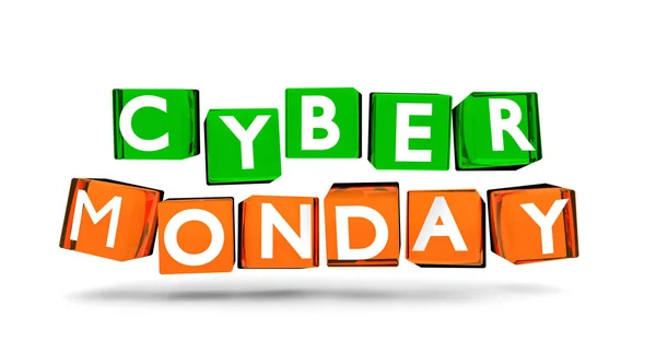 Cyber Monday 3D text — Fotografie, imagine de stoc