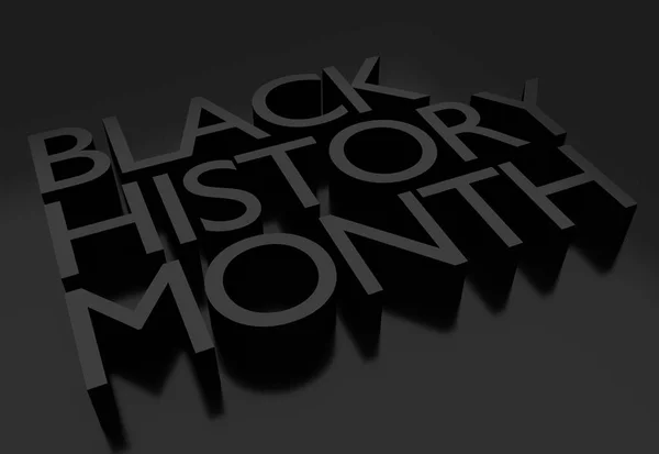 Black History Month 3D text ilustrare — Fotografie, imagine de stoc