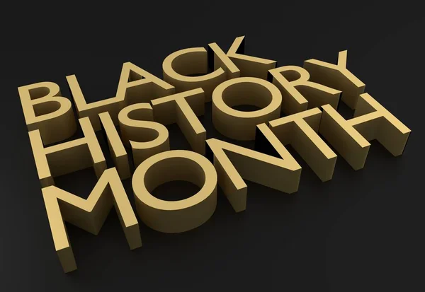 Black History Month 3D text ilustrare — Fotografie, imagine de stoc