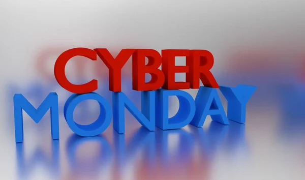 Cyber Monday Text Illustration — Stock Photo, Image